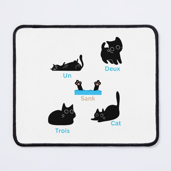 Item preview, French Cat Pun 'Un Deux Trois Cat Sank' Funny Pet Design designed and sold by SoyLamderma.