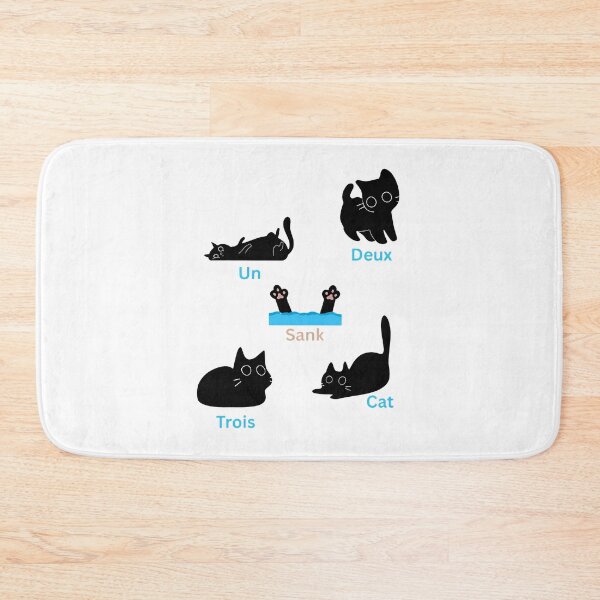 Item preview, French Cat Pun 'Un Deux Trois Cat Sank' Funny Pet Design designed and sold by SoyLamderma.