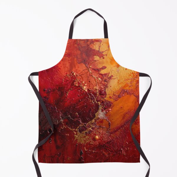 Item preview, Crimson and Gold Impasto Action Painting designed and sold by Harmonic_Layers.