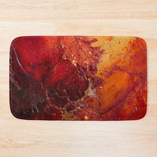 Item preview, Crimson and Gold Impasto Action Painting designed and sold by Harmonic_Layers.