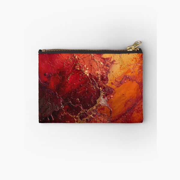 Item preview, Crimson and Gold Impasto Action Painting designed and sold by Harmonic_Layers.