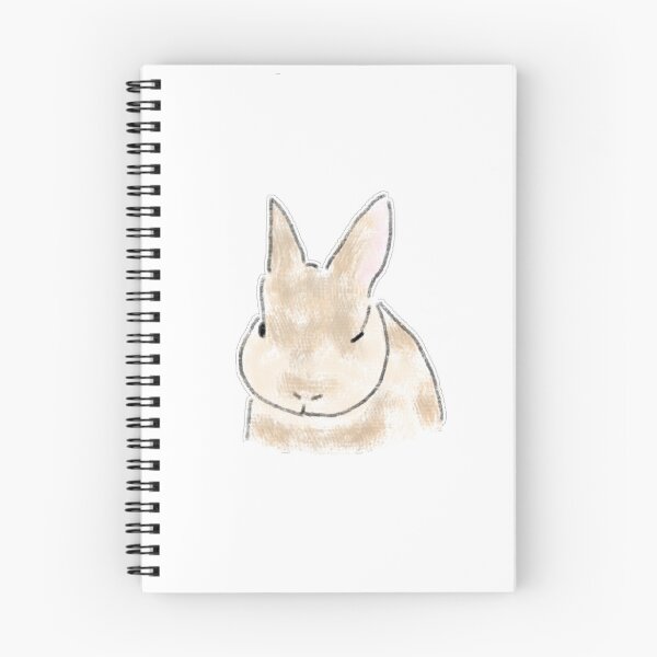 Artikelvorschau, Cute Sleepy Beige Bunny Portrait entworfen und verkauft von raun.draw.