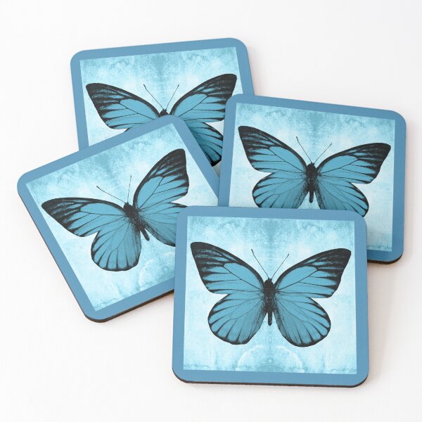 Item preview, Blue Sawtooth Butterfly Wings Spread Specimen Entomology Study designed and sold by Ghoul Enterprises.