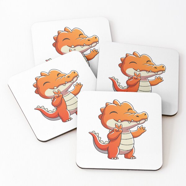 Item preview, Cute Orange Baby Alligator Peace Sign Cartoon designed and sold by Rupesh-Art26.