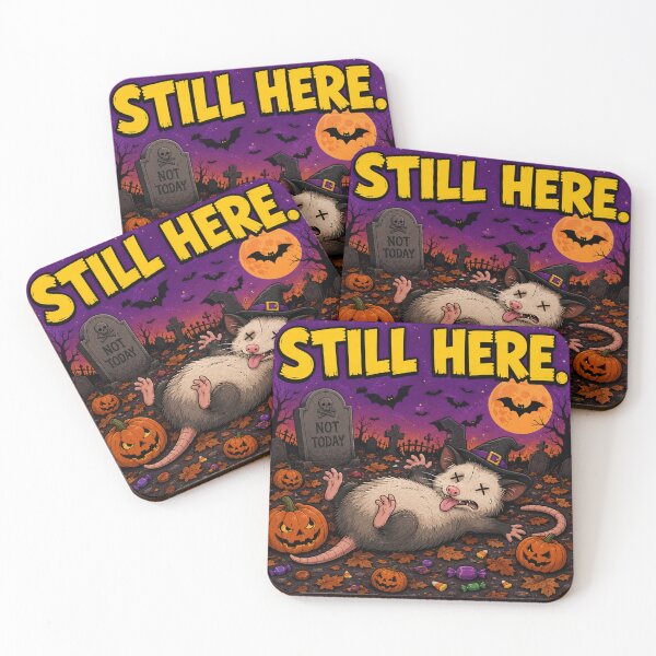 Item preview, Funny Still Here Playing Possum Halloween Opossum Meme designed and sold by shopevermint.