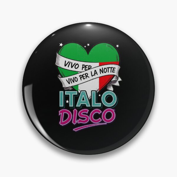 Item preview, Vivo Per La Notte Italo Disco Italian Flag Heart 80s Retro designed and sold by Graphroad.
