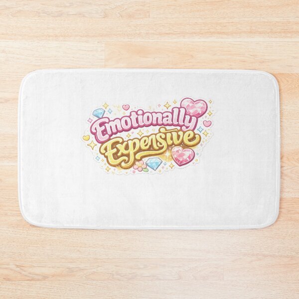 Item preview, Emotionally Expensive Sticker  Funny Self Care Quote  Cute Aesthetic Mental Health Meme designed and sold by MR4me.