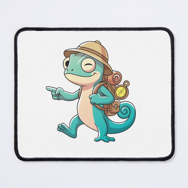 Item preview, Cute Explorer Gecko Backpack Cartoon Lizard Vector designed and sold by Rupesh-Art26.