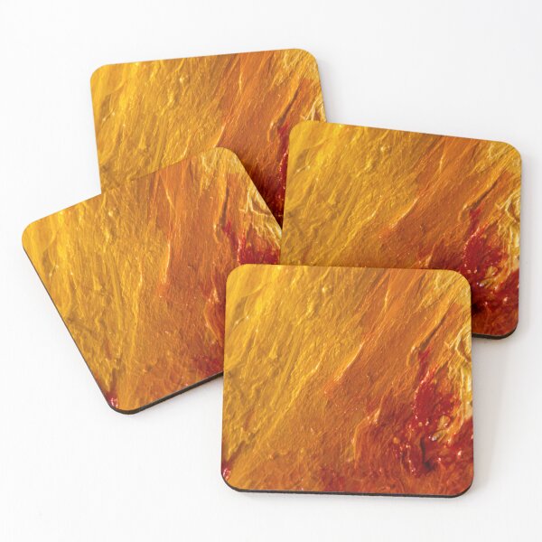 Item preview, Golden Yellow and Rust Orange Impasto Texture designed and sold by Harmonic_Layers.