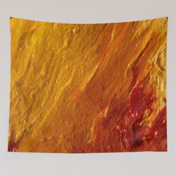 Item preview, Golden Yellow and Rust Orange Impasto Texture designed and sold by Harmonic_Layers.