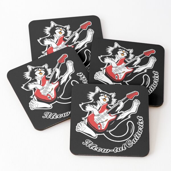 Item preview, Jumping Guitar Cat - Funny Rock Cat Shredding Electric Guitar_BK designed and sold by AckeeWolf.