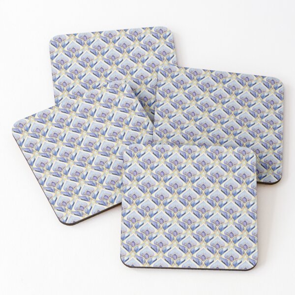 Item preview, Blue Lilac Damask Pattern designed and sold by Shy Fractal Designs.