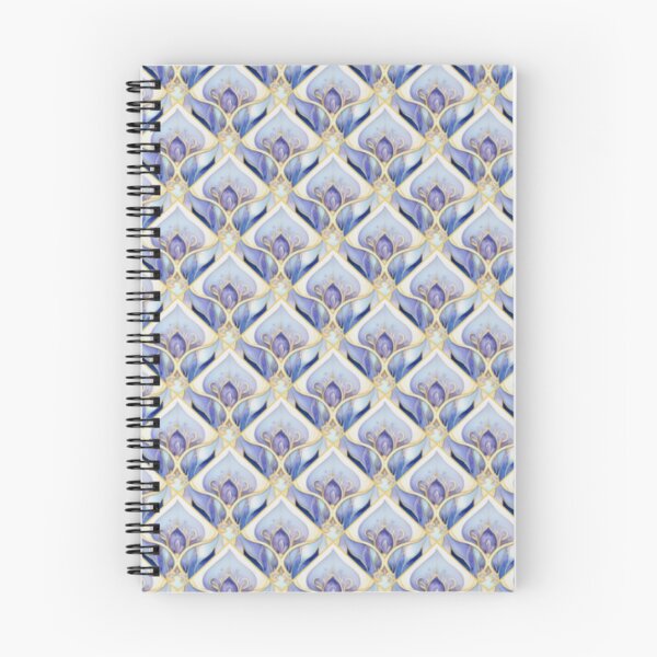 Item preview, Blue Lilac Damask Pattern designed and sold by Shy Fractal Designs.