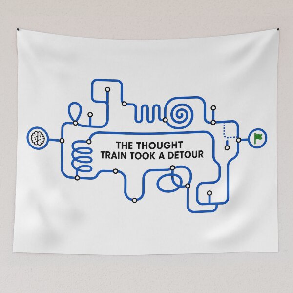 Item preview, The Thought Train Took a Detour Meme designed and sold by NextLevelThread.
