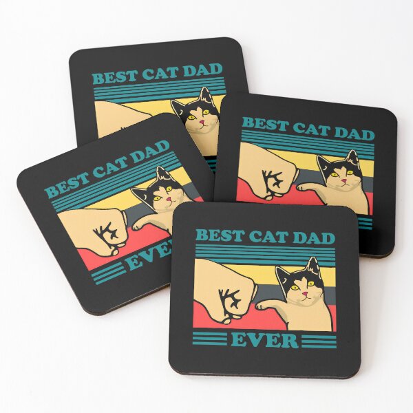 Item preview, Best Cat Dad Ever Fist Bump Retro Style designed and sold by SoyLamderma.