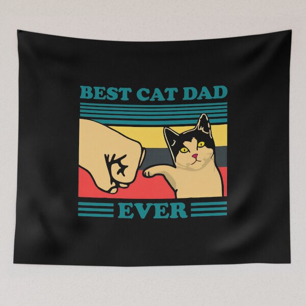 Item preview, Best Cat Dad Ever Fist Bump Retro Style designed and sold by SoyLamderma.
