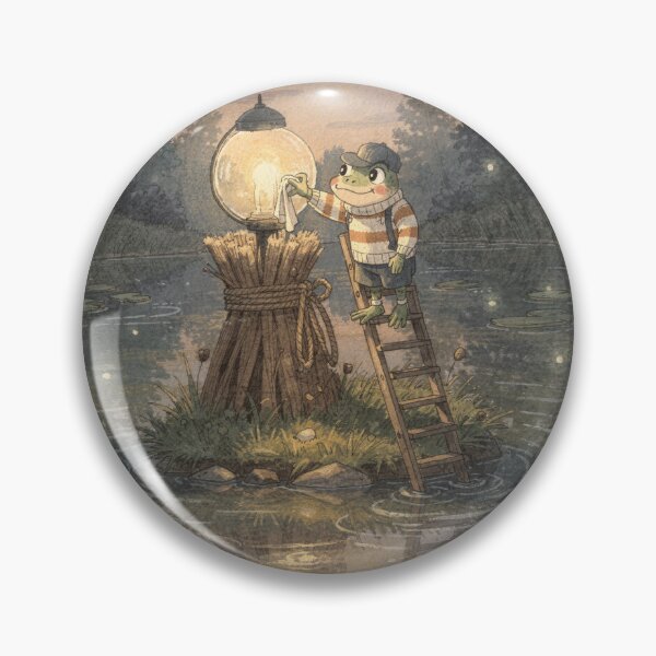 Item preview, Frog Lighthouse Keeper of the Pond designed and sold by PictorialWhimsy.