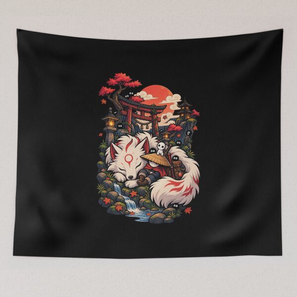 Item preview, Mystic Fox Spirit - Japanese Forest Guardian designed and sold by Rosteri.
