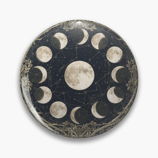 Item preview, Gilded Moon Phase Celestial Chart designed and sold by PictorialWhimsy.