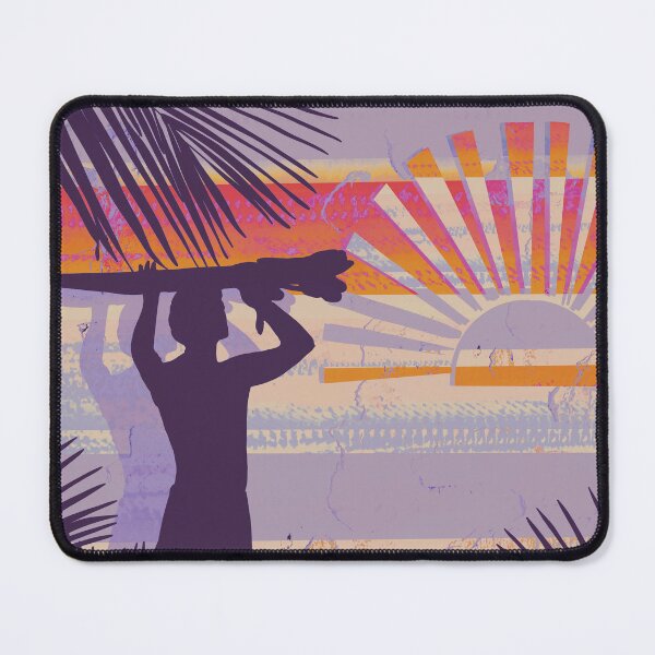 Item preview, Retro Dawn Surfer Vintage Sunset Beach Purple designed and sold by Karin Taylor.