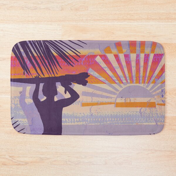 Item preview, Retro Dawn Surfer Vintage Sunset Beach Purple designed and sold by Karin Taylor.