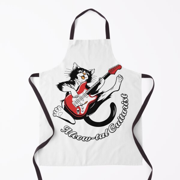 Item preview, Jumping Guitar Cat - Funny Rock Cat Shredding Electric Guitar_WH designed and sold by AckeeWolf.