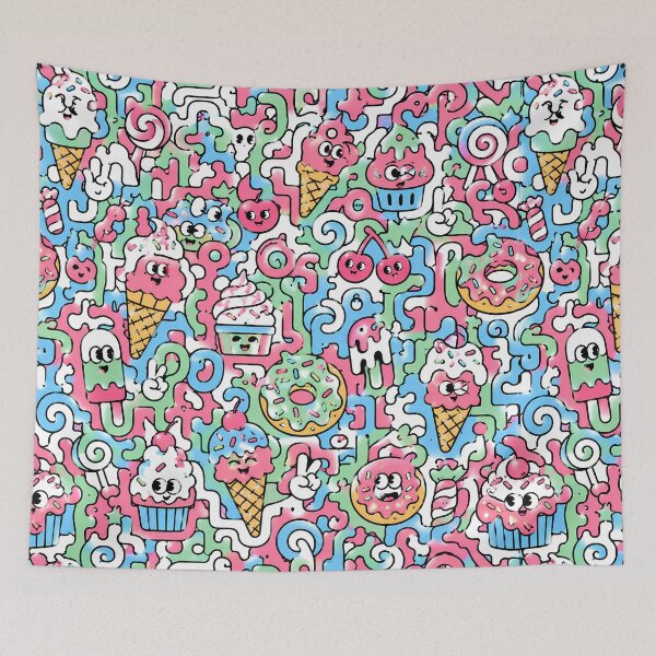 Item preview, Sweet Tooth Wonderland (Dessert x Pop Art) designed and sold by Thai Vibe Studio.
