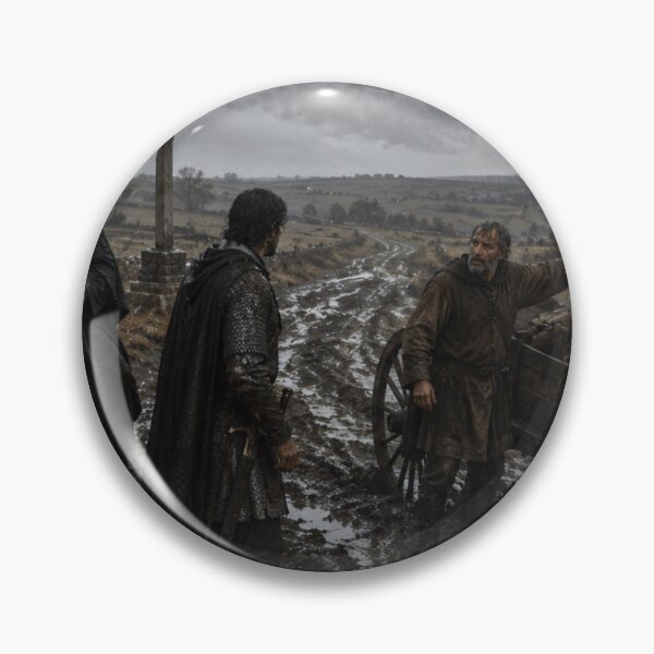 Item preview, Anglo-Saxon Road After the Lindisfarne Raid | Viking Age Britain Historical Fantasy Art | Dark Medieval Landscape Print designed and sold by Element Horizon Studio.