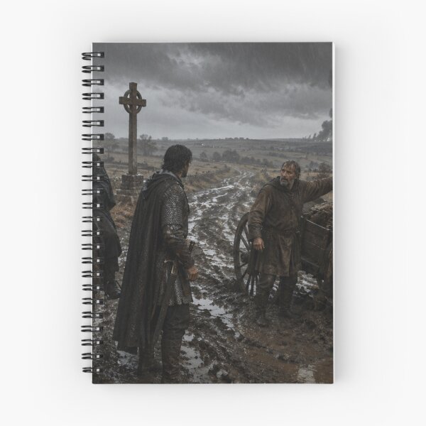 Item preview, Anglo-Saxon Road After the Lindisfarne Raid | Viking Age Britain Historical Fantasy Art | Dark Medieval Landscape Print designed and sold by Element Horizon Studio.