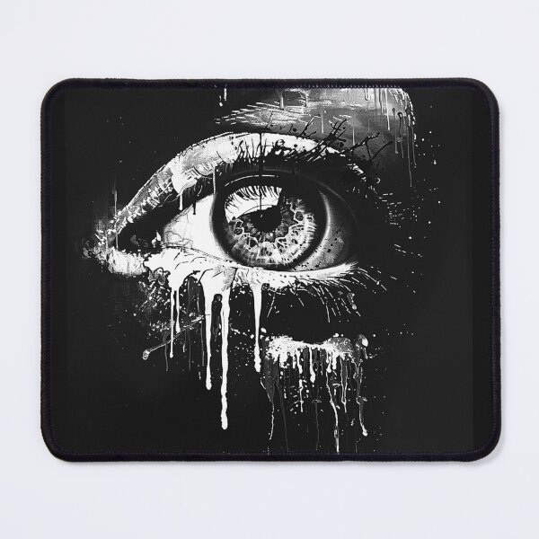 Item preview, Surreal Crying Eye with Dripping Paint Dark Grunge Vision Art designed and sold by inkoutninja.