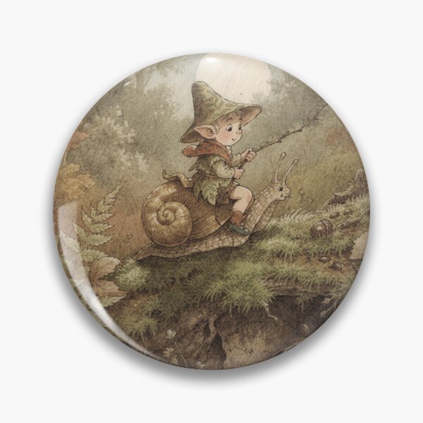Item preview, Snail Rider Pixie at Moonrise designed and sold by PictorialWhimsy.