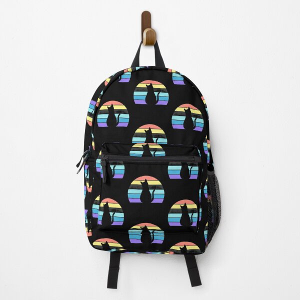 Item preview, Cat Retro Rainbow Sunset Silhouette designed and sold by SoyLamderma.
