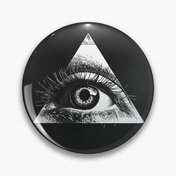 Item preview, All Seeing Eye in Triangle Surreal Occult Vision Art designed and sold by inkoutninja.