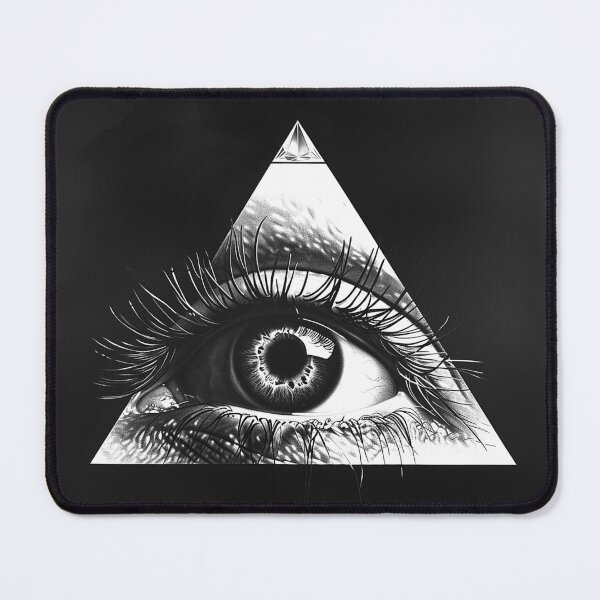 Item preview, All Seeing Eye in Triangle Surreal Occult Vision Art designed and sold by inkoutninja.