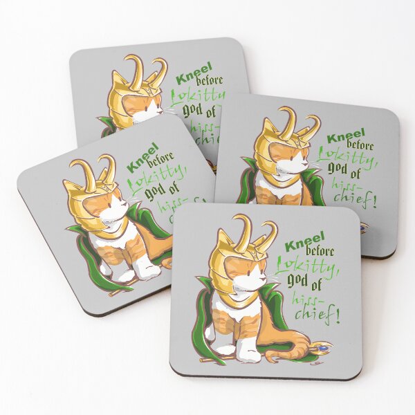 Item preview, Kneel Before Lokitty (Chibi Version) designed and sold by PoolHouses.