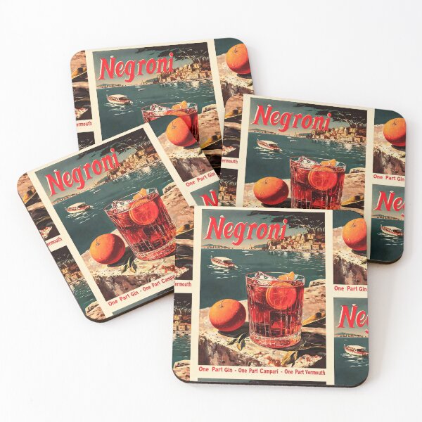 Item preview, Vintage Negroni Cocktail Poster | Italian Riviera Art | Mid-Century Style | Classic Drink Recipe | Retro Bar Wall Decor designed and sold by artofuniverse.