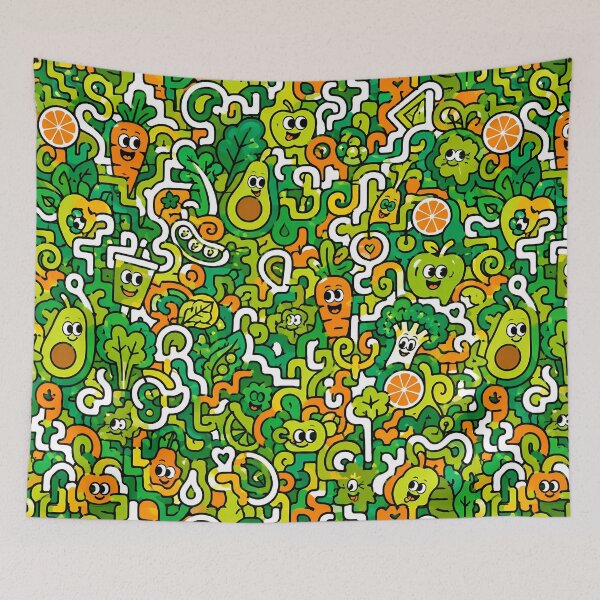 Item preview, Healthy Green Groove (Vegan/Organic x Doodle) designed and sold by Thai Vibe Studio.