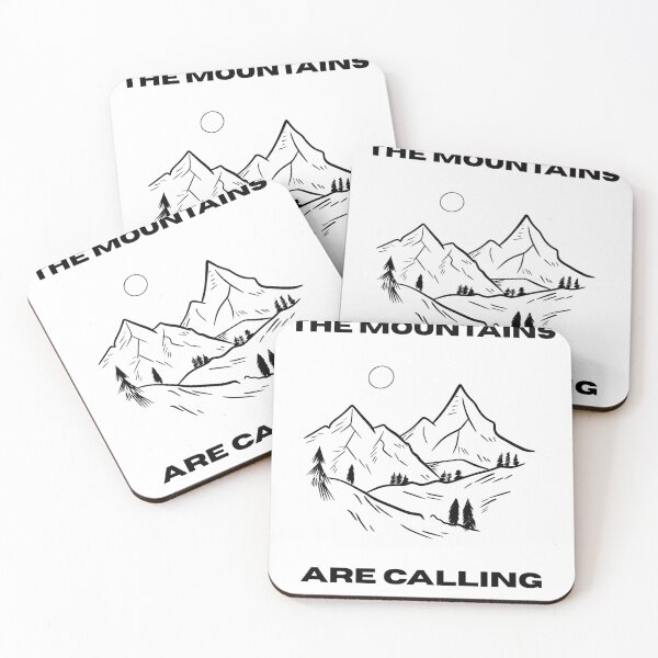 Item preview, Minimalist The Mountains Are Calling Line Art designed and sold by Jelicint.