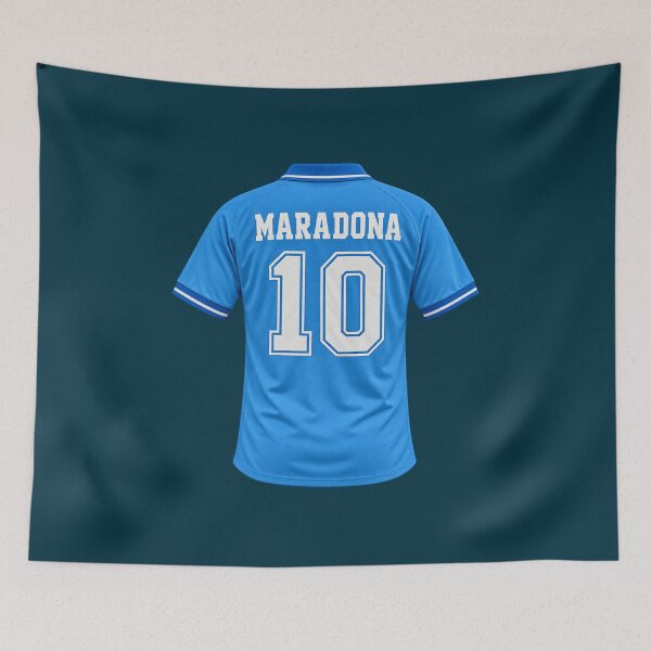 Artikelvorschau, Diego Maradona Napoli Number 10 Retro Football Jersey entworfen und verkauft von FutureTraveller.