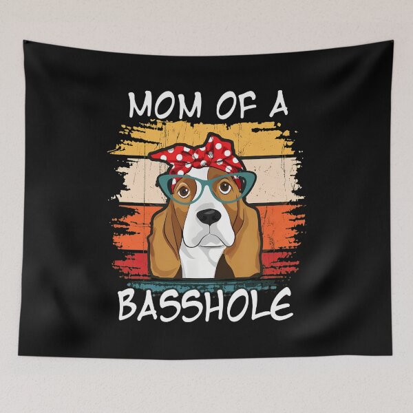 Item preview, Mom Of A Basshole Basset Hound Dog Retro designed and sold by SoyLamderma.