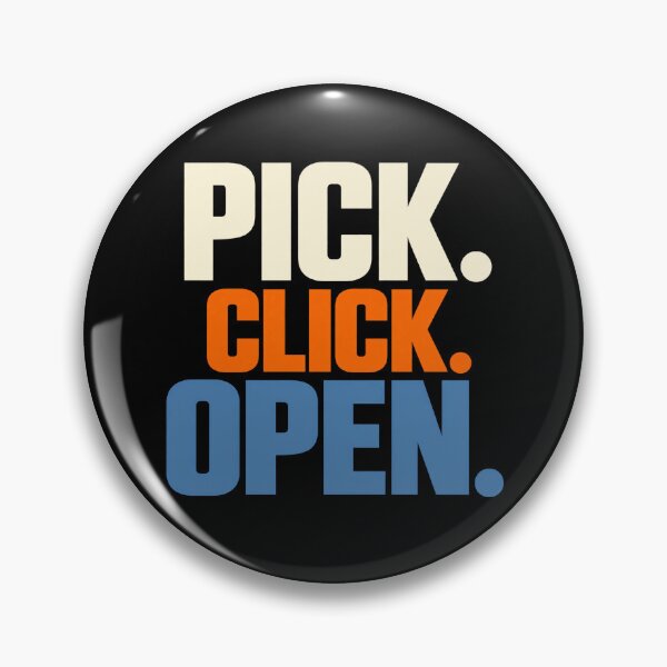 Item preview, Pick Click Open - Bold Lockpicking Locksport Typography designed and sold by PWD-Design.