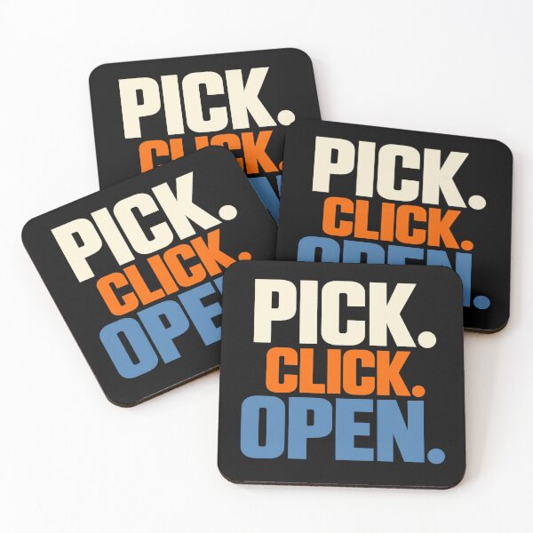 Item preview, Pick Click Open - Bold Lockpicking Locksport Typography designed and sold by PWD-Design.