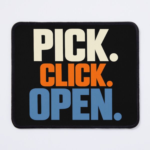 Item preview, Pick Click Open - Bold Lockpicking Locksport Typography designed and sold by PWD-Design.