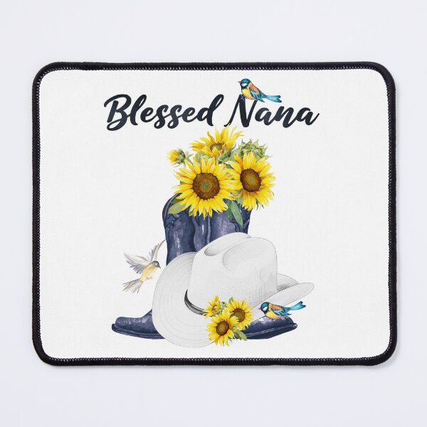 Item preview, Blessed Nana with Cowboy Boots, Sunflowers & Birds designed and sold by JeweledDesigns.