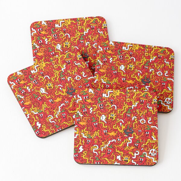 Item preview, Spicy Hot Pepper Labyrinth (Chili Lovers x Doodle) designed and sold by Thai Vibe Studio.