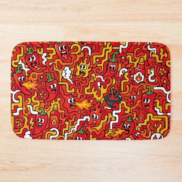 Item preview, Spicy Hot Pepper Labyrinth (Chili Lovers x Doodle) designed and sold by Thai Vibe Studio.