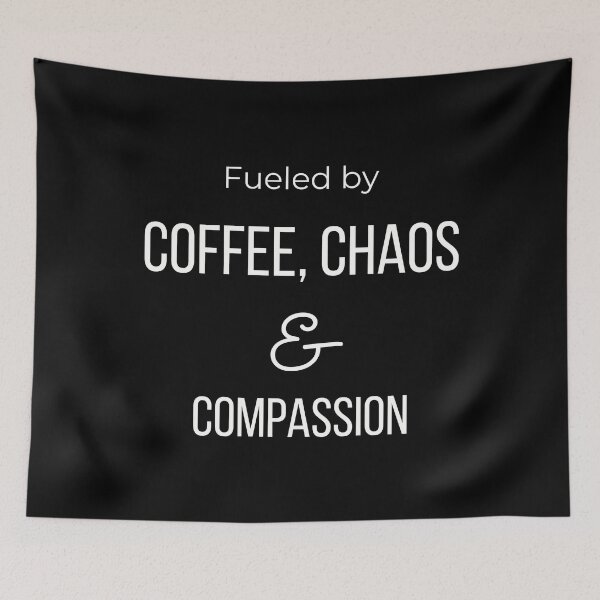 Item preview, Fueled by Coffee Chaos and Compassion Shirt, Nurse Gift designed and sold by Zyvora-merch.