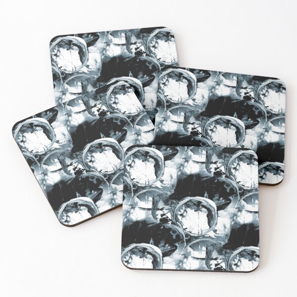 Item preview, Monochromatic Painterly Circle in Blue designed and sold by Artistestella.