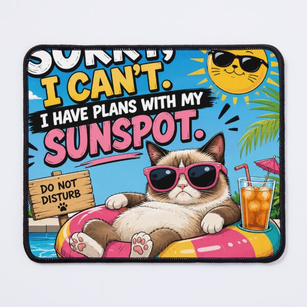 Item preview, Sorry I Can't, I Have Plans With My Sunspot – Funny Summer Cat designed and sold by shopevermint.