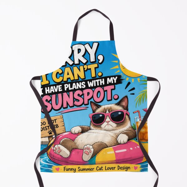 Item preview, Sorry I Can't, I Have Plans With My Sunspot – Funny Summer Cat designed and sold by shopevermint.